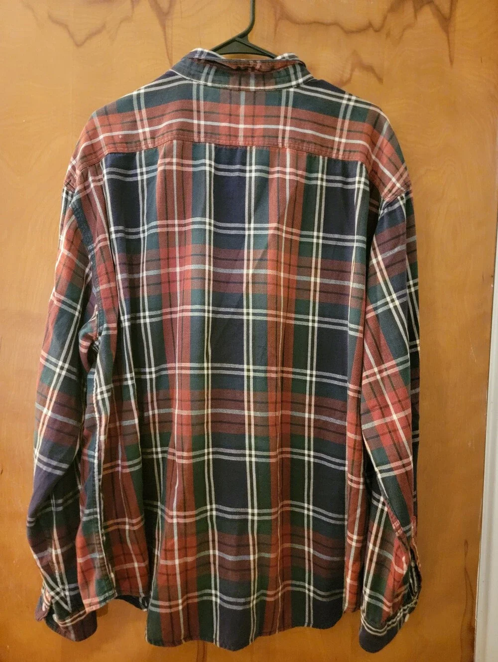 Disney Store Mens Red Plaid Flannel With Embroidered Mickey Mouse Left Chest